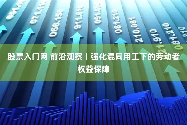 股票入门网 前沿观察丨强化混同用工下的劳动者权益保障